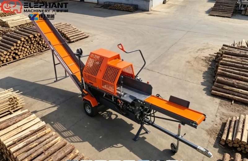 Hydraulic Wood Splitter With 4‑Way Blade Fast Log Splitter Firewood Cutter Machine For Efficient Log Processing