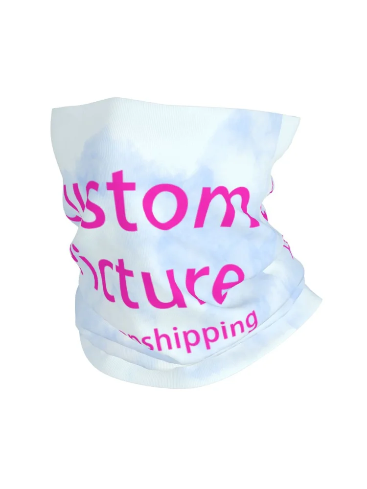AliExpress NONE Custom Personalized Custom Photo Logo Neck Gaiter Women Men UV Protection Winter Customized DIY Print Bandana Scarf for Cycling