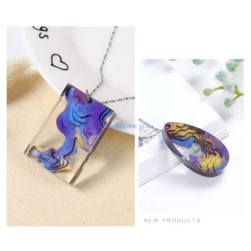 

85LF Island Mountain Mould Pendant Transparent White Silicone Mold Epoxy Resin Moulds