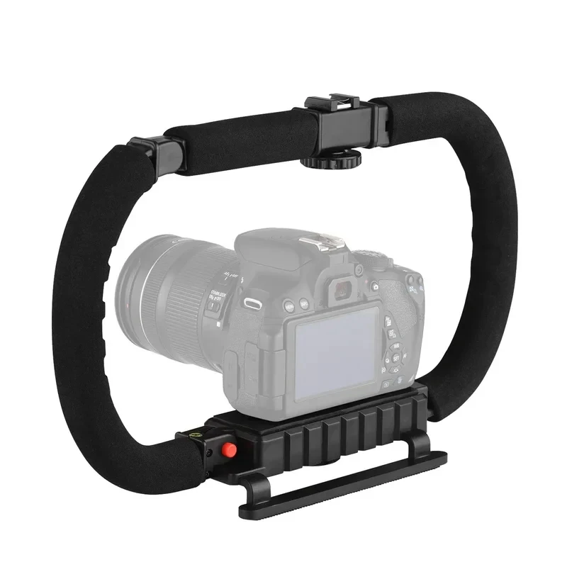 アクションスタビライザーグリップフラッシュブラケットホルダーハンドルプロフェッショナルビデオアクセサリー-dslr-dvカメラカムコーダースマートフォン用