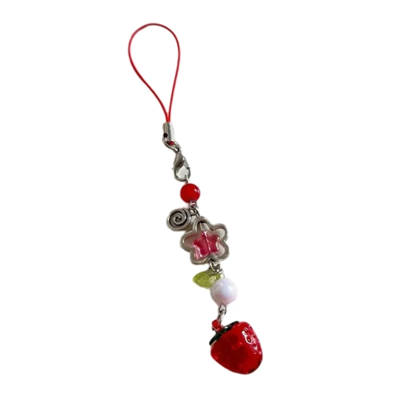 Bag Pendant Portable Phone Chain Strawberry Stylish Phone Jewelry Phone Pendant for Parties and Gatherings