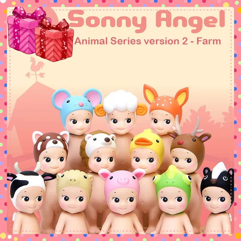 Sonny Angel Animal Series Ver.2 Surpriseกล่องตาบอดMini Figures Action Amine Mysteryกล่องโทรศัพท์คริสต์มาสปีใหม่ของเล่นของขวัญ