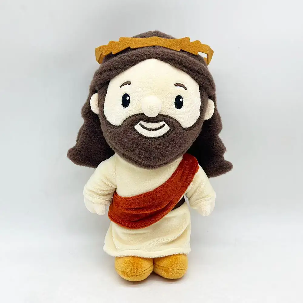 Mais recente jesus algodão boneca kawaii pelúcia brinquedo artesanal boneca dos desenhos animados anime bonito presente de aniversário das crianças diversão boneca