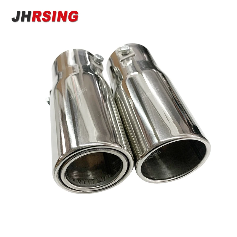 Sell Like Hot Car Steel Stainless Vehicle Chrome Exhaust Pipe Tip Muffler Trim Tail Tube For Car Motorcycle Accessorie