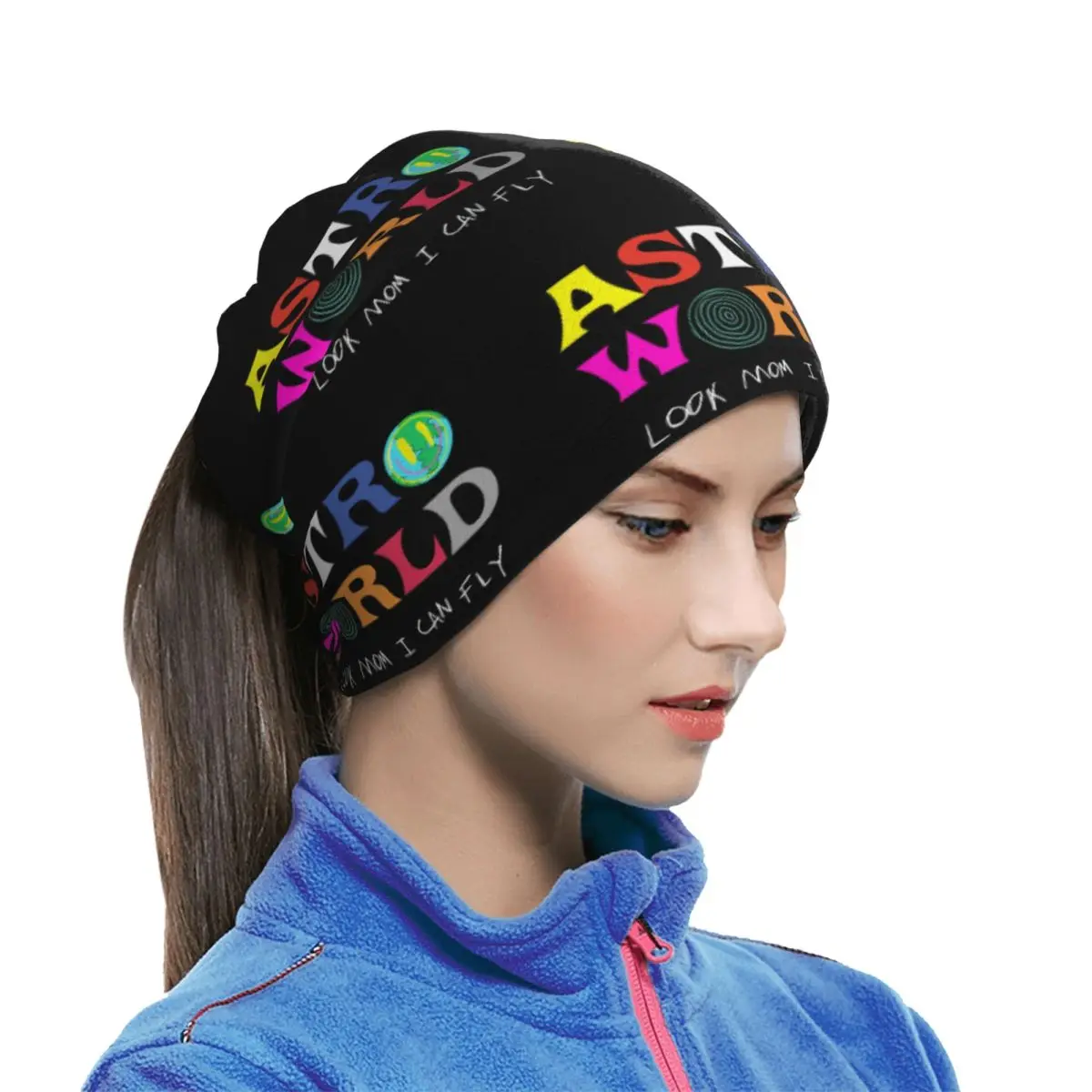 ASTROWORLD Look Mum I Can Fly Multifunctional Elastic Neck Gaiter Wind Proof Face Cover Bandana Unisex for Cycling Climbing