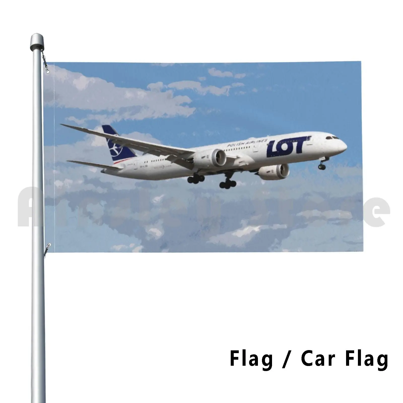 Lot Polish Boeing 787 Digital Painting Outdoor Decor Flag Car Flag Flying Flight Aviation Pilot Airways Jumbo Jet