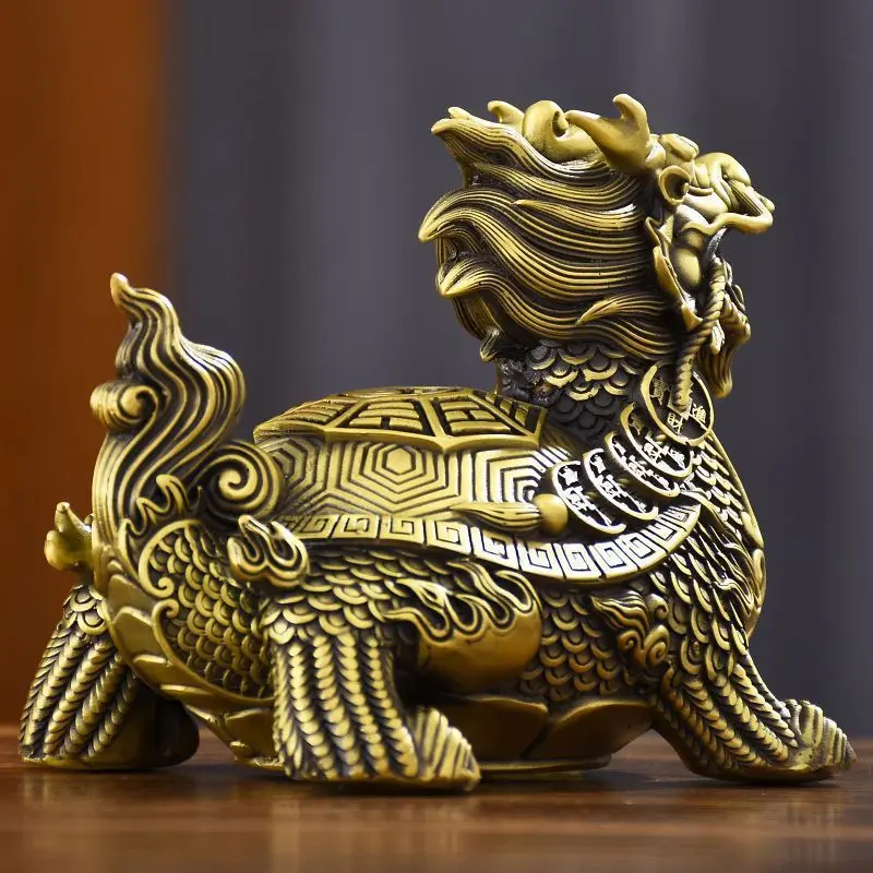 Bronze Ornament, Eight Trigrams , Dragon and Nine Sons , Money Turtle Decorative Craft