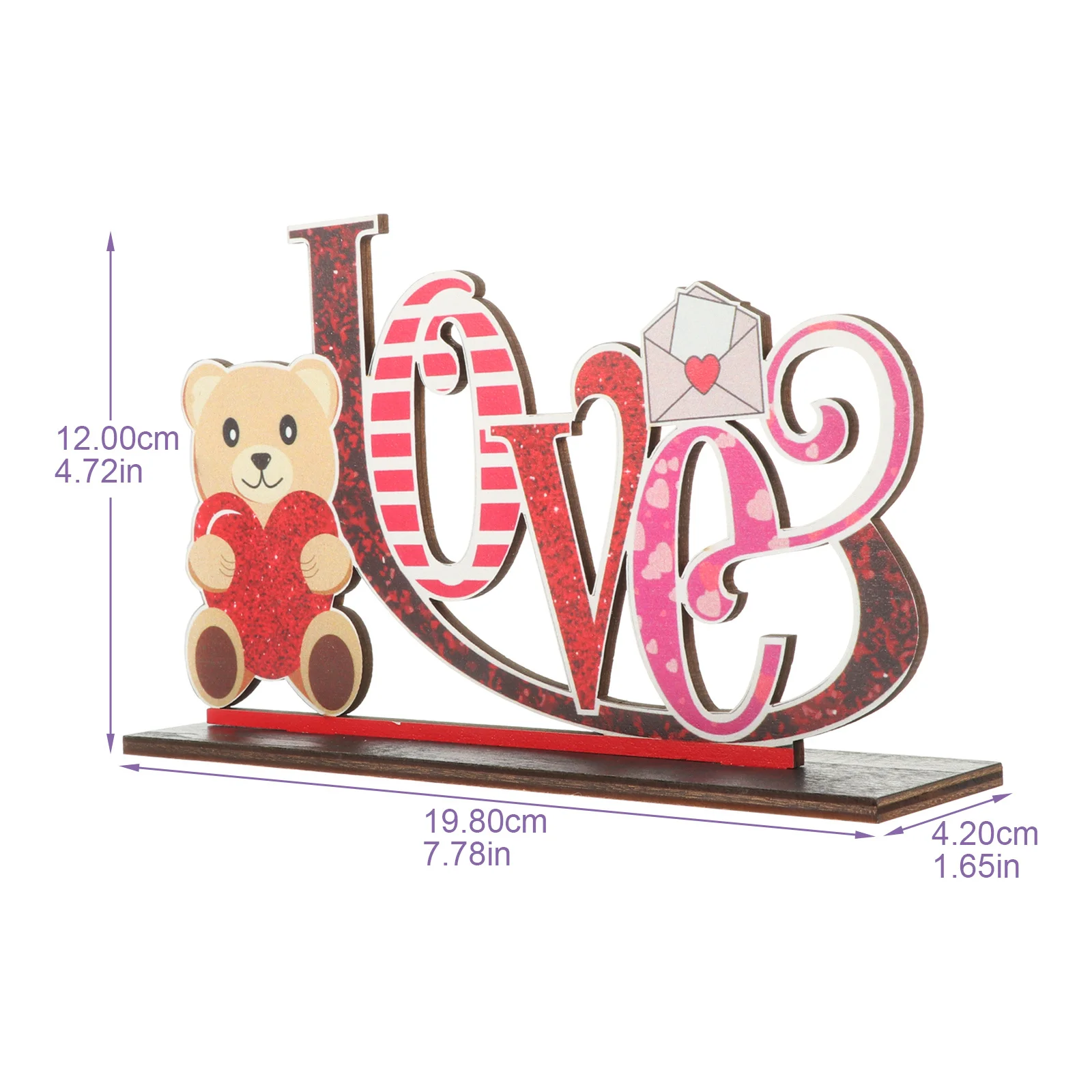 ديكور إبداعي لعيد الحب، دعامة حروف خشبية، زخرفة فريدة من نوعها، مثالية لحفلات الزفاف المنزلية، دعامة صور عملية
