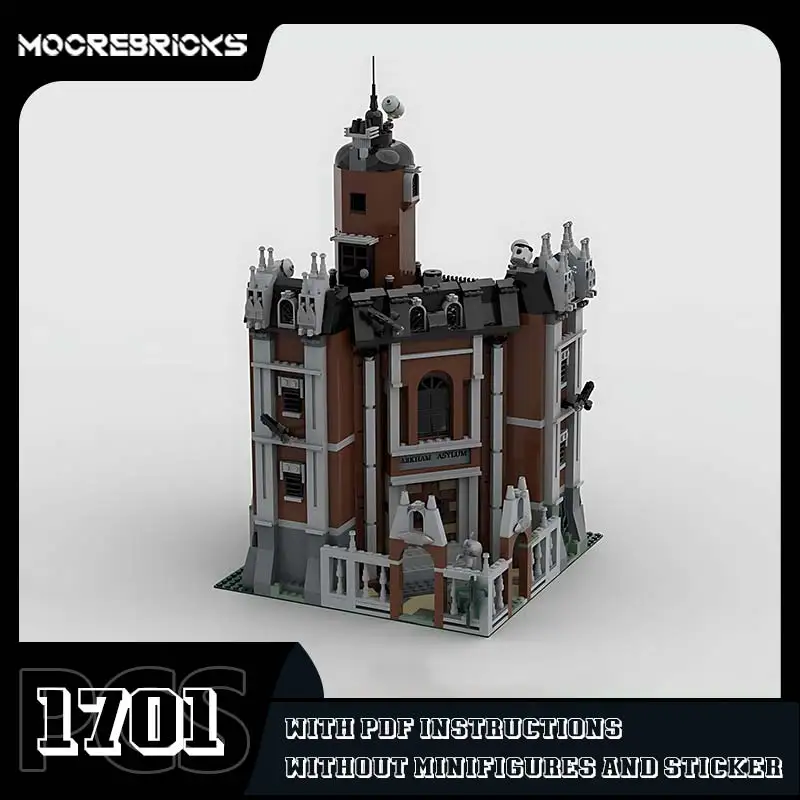 MOC City Famous Research Laboratory Set Medieval Hospital Building Blocks Assemble Model Toys Children's Christmas Gifts