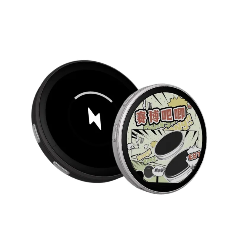 Distintivo eletrônico dinâmico inteligente com tela HD, crachá de pixel pode transformar fotos, presentes, animações e vídeos para fãs de Otaku, presente