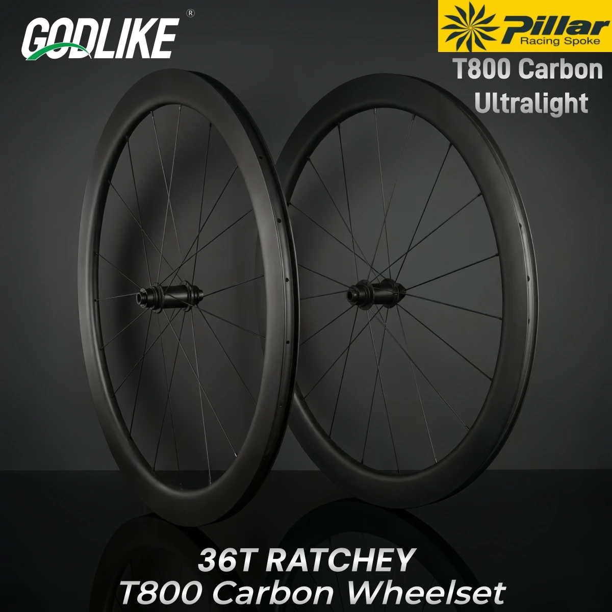 

GODLIKE 700C Carbon Wheel 36mm Width Godix R240SL Hub Hook Symmetric 30/35/40/45/50mm Depth Bicycle Straight pull Ratchet 36T