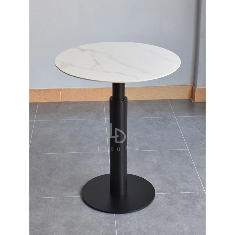 Simple Cafe Milk Tea Dessert Shop Hamburg Shop Rock Slate Round Square Table Hotel Dining Table Room Negotiation Reception Coffe