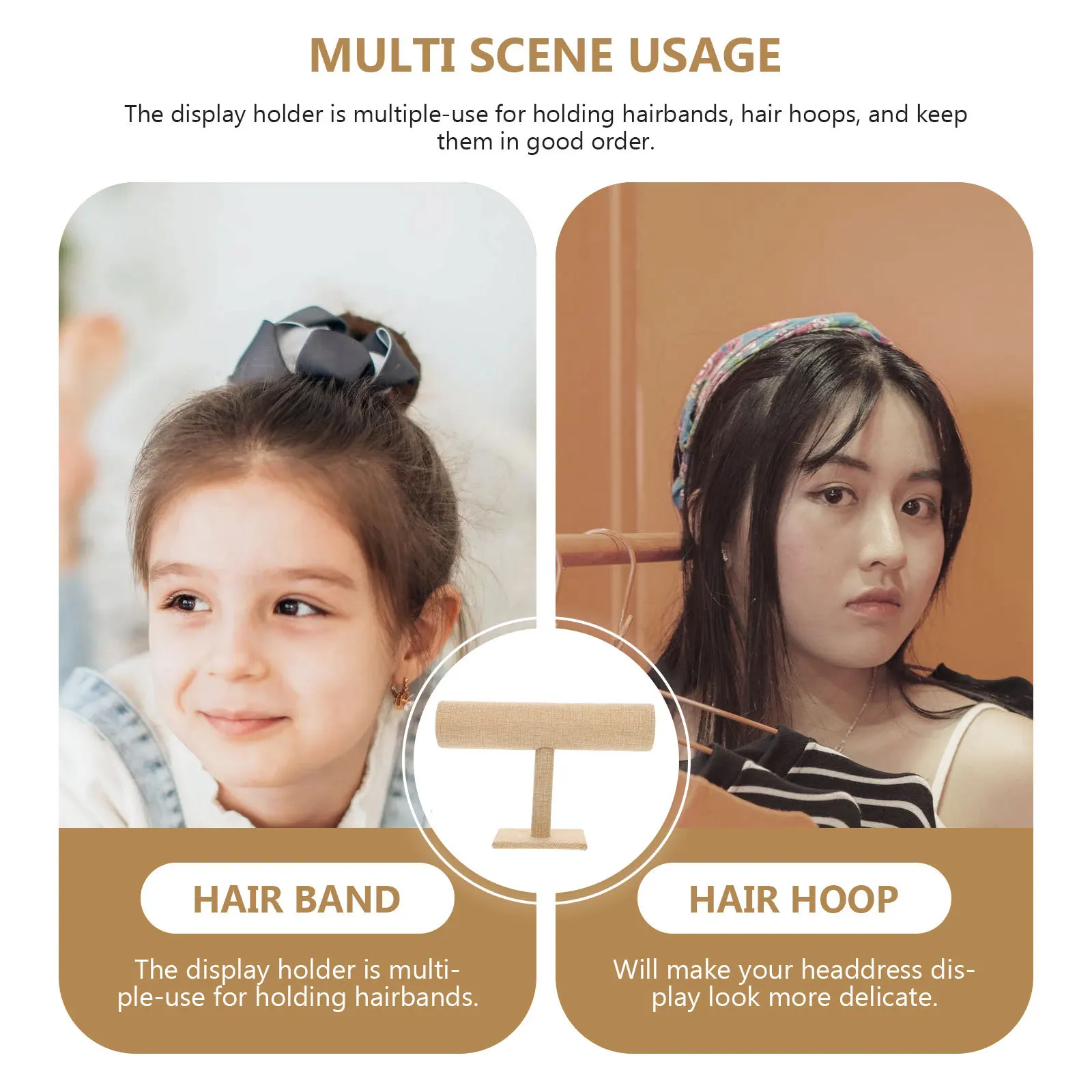 

Hair Hoops Display Rack Headband Organizer Stand For Hair Rings Headpieces Storage Jewelry Counter Desktop Holder