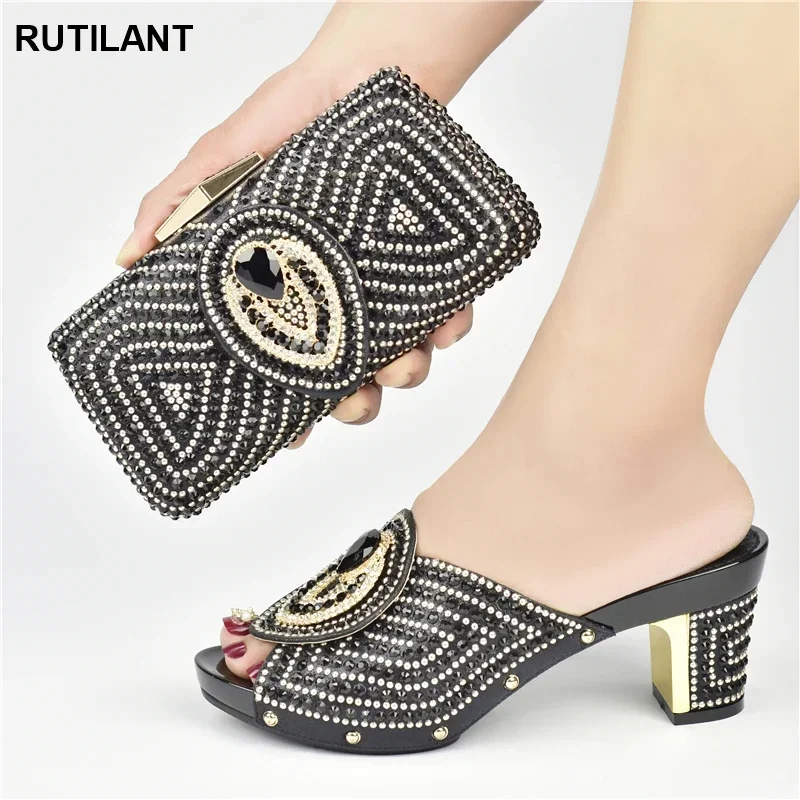 

Italian Shoes with Matching Bags 2023 Shoe and Bag Set for Party In Women Nigerian Women Party Pumps with Purse Women High Heels