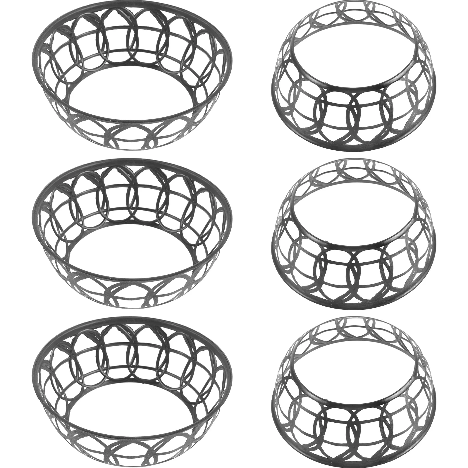 6pcs Bucket Hoops Plastic Inner Support Circle Braided Loop Straw Hat Making Accessory Lightweight Farmer Hat Shaper Insert