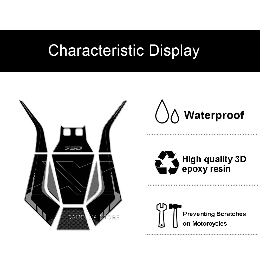 혼다 X-ADV 750 2025 오토바이 액세서리 3d 에폭시 오토바이 연료 탱크 사이드 스티커 방수 스티커 새로 출시