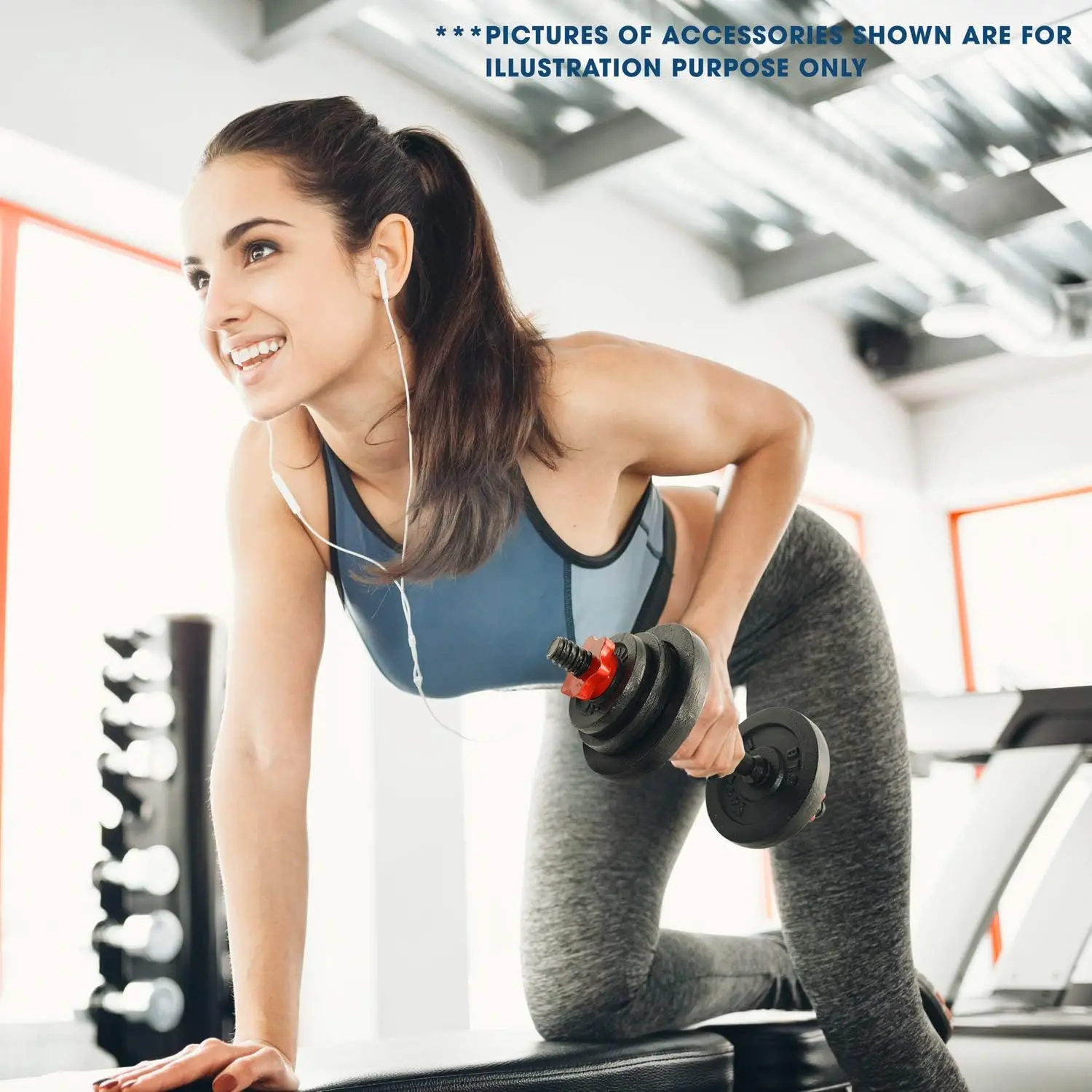 Gietijzeren halterschijvenset voor halters - 1,25, 2,5, 5, 10 lbs (8 stuks) - krachttraining en thuisgymnastiek