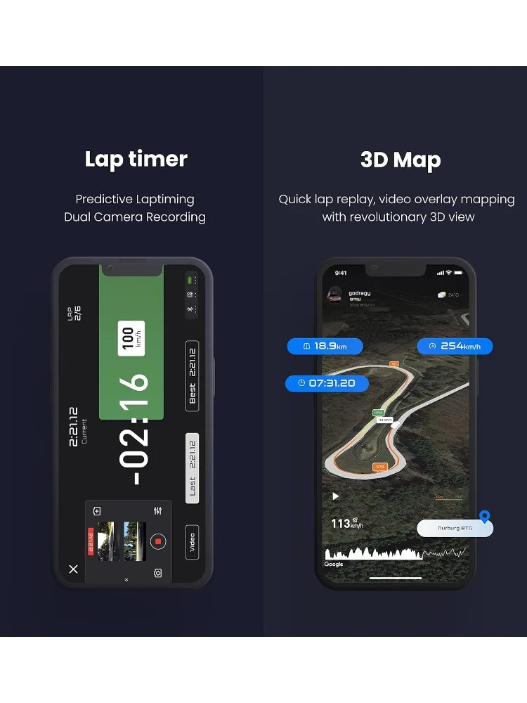 dragy GPS Based Performance Meter, up to 25Hz GPS Laptimer, Upgraded UBLOX 10th Gen High Performance GPS Module, Trusted by