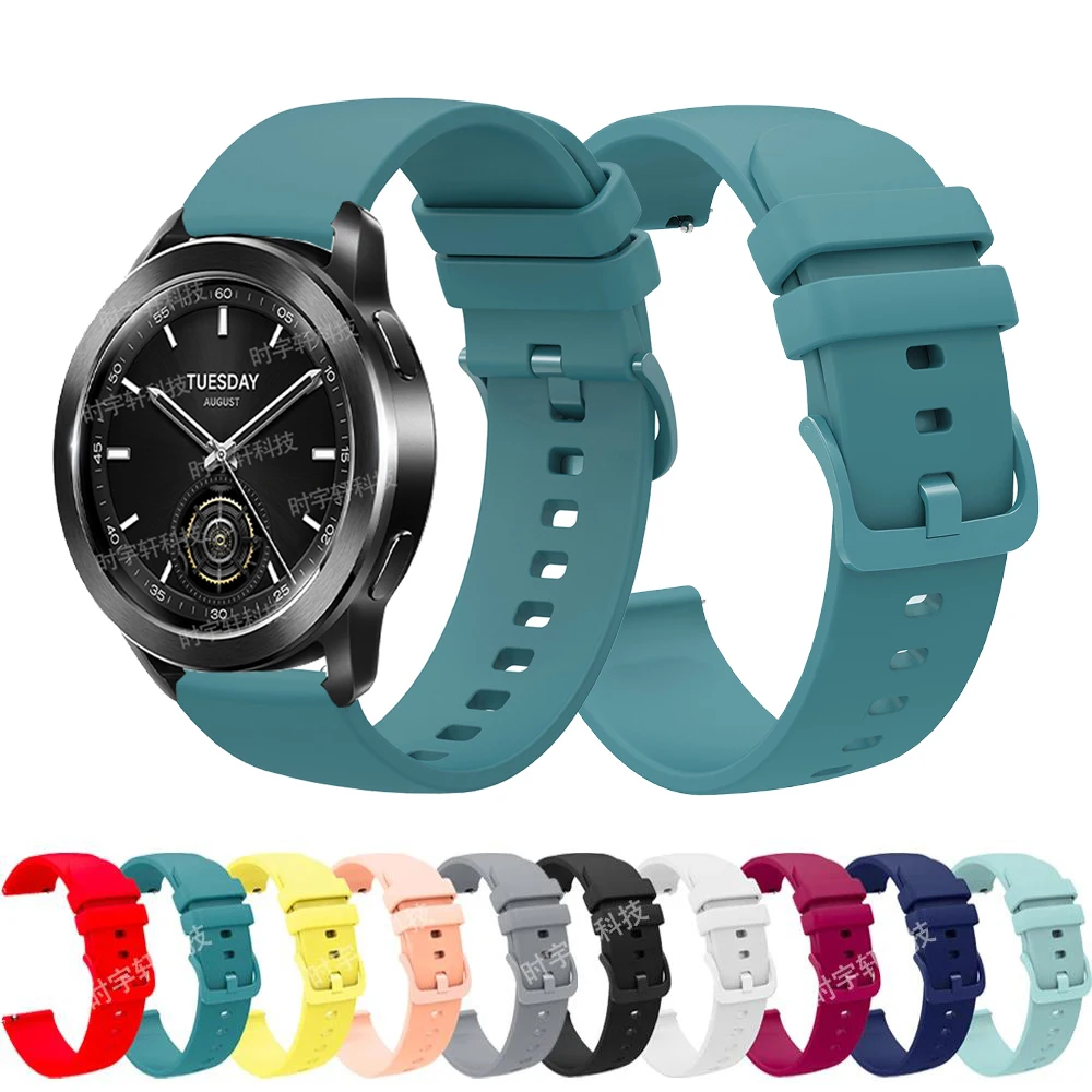 22mm Strap For Xiaomi Watch S3/S4 Smartwatch Silicone Sport Bracelet For Xiaomi Watch Color 2/S1 Pro/S1 Active/S2 42mm 46mm Band