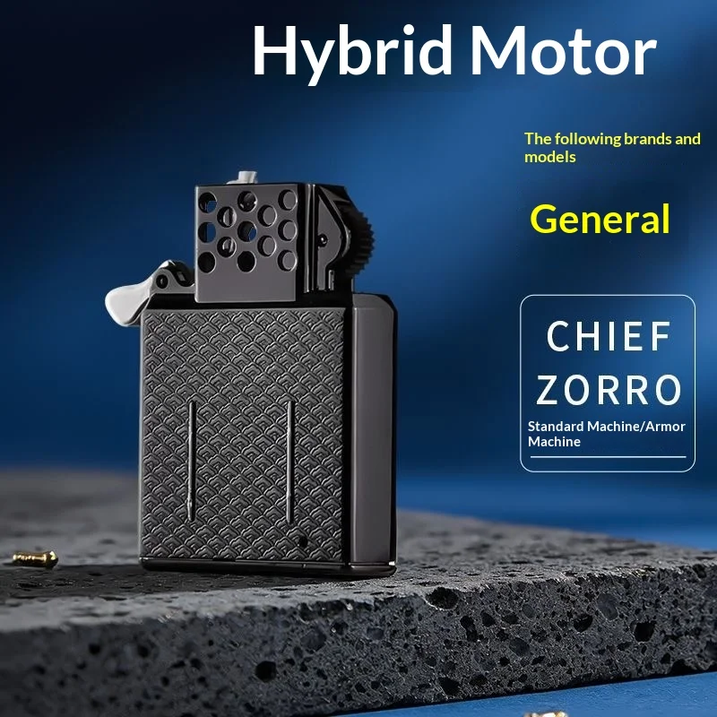 2026 Zinc Alloy Oil Point Integrated Windproof Kerosine Lighter Movement Creative Arc Pulse Ignition Type-C Electric Lighters