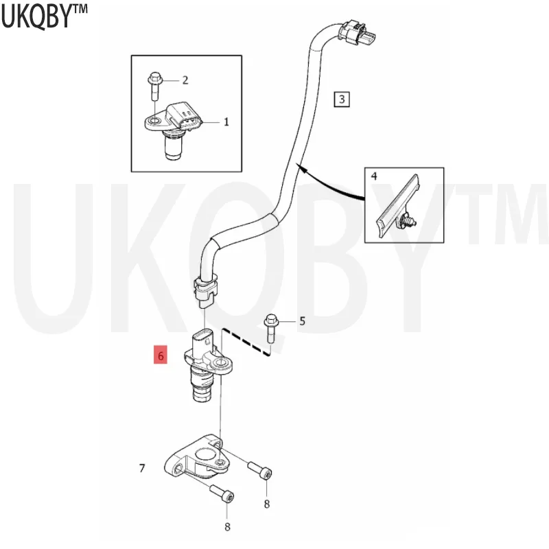 Retainer Flange Parafuso virabrequim Posição Sensing Bracket, XC 90 16-2021, 31342468, 31342468