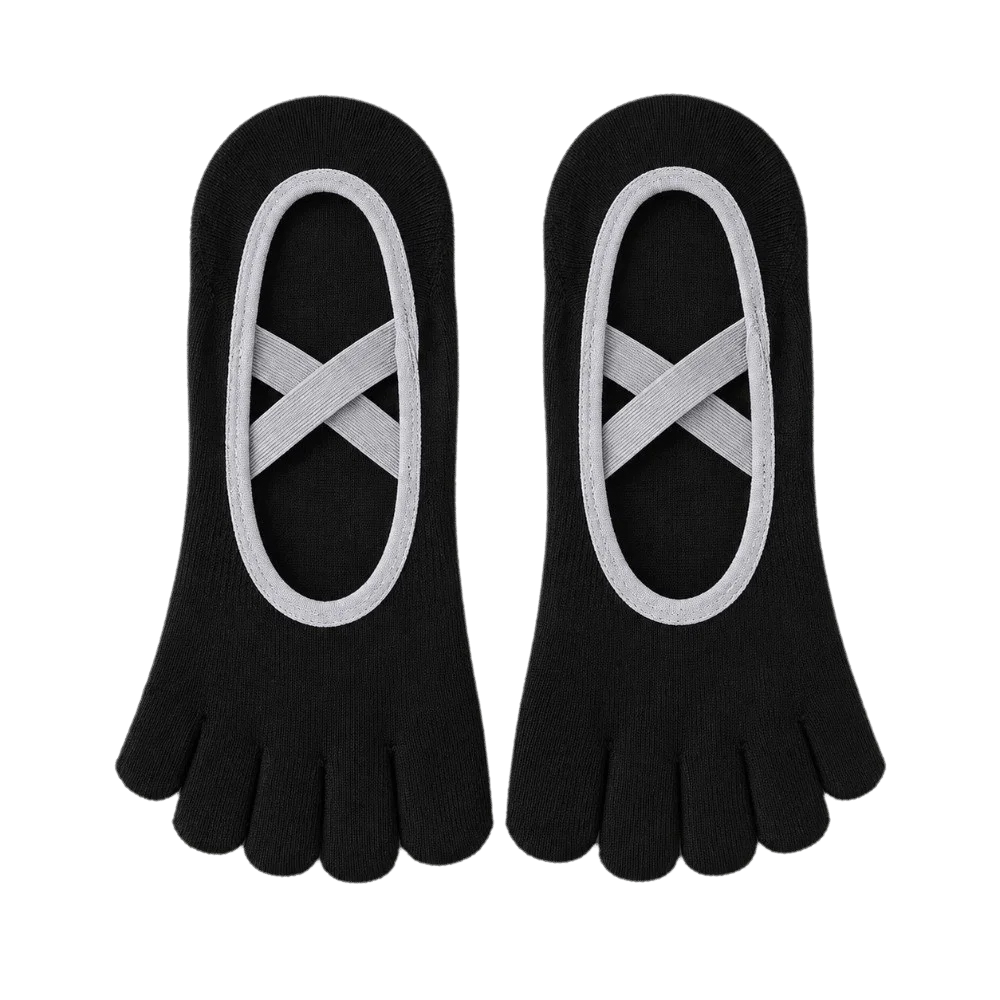 Minimalist Five-Toe Yoga Socks Anti-Slip Breathable Split-Toe Socks Shock-Absorption Quiet Jumping Sport Socks Pilates