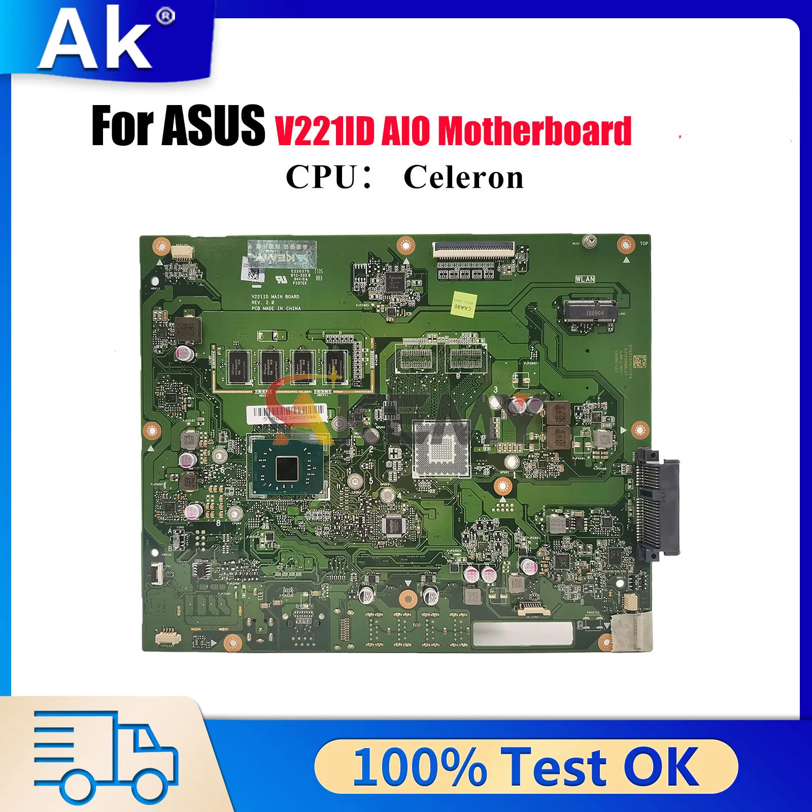 

Материнская плата V221ID для ASUS Vivo AiO V221IA V221IC V221I V221ID с процессором Celeron, 100% тестирование, ОК, быстрая доставка, stk