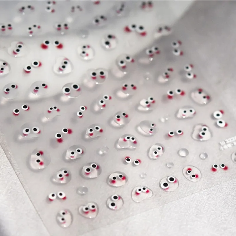 1 個日本語 5D 漫画顔ネイルアートステッカーかわいいアクリル面白いネイルデカールスライダーネイルデコレーション DIY マニキュアアクセサリー