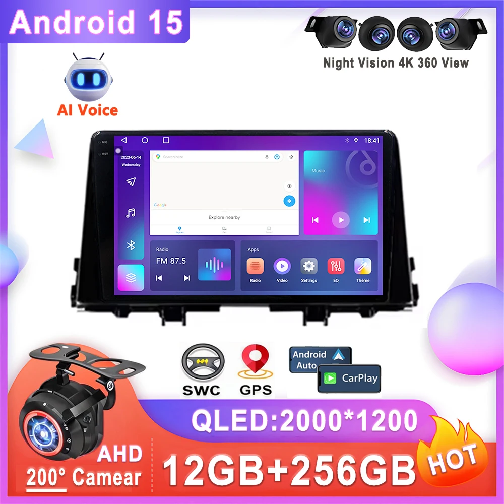 

Android 15 For KIA Morning 3 Picanto 2016 2017 2018 2019 2020 Car Multimedia Player Auto Radio Navigation Head Unit Screen GPS