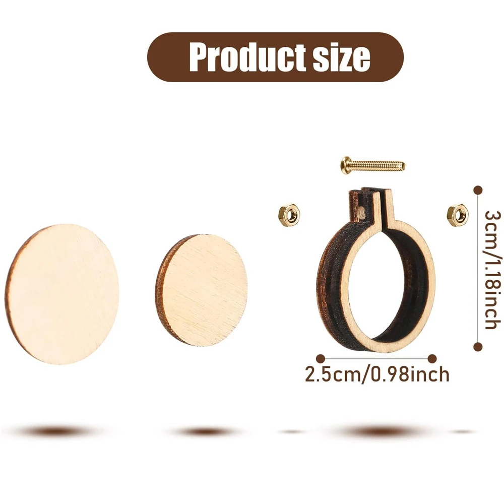 10Pcs/Set Wooden Mini Embroidery Hoop Ring Cross Stitch Frame Crafts DIY For Needle Arts Fabric Painting Wall Decoration - view 3