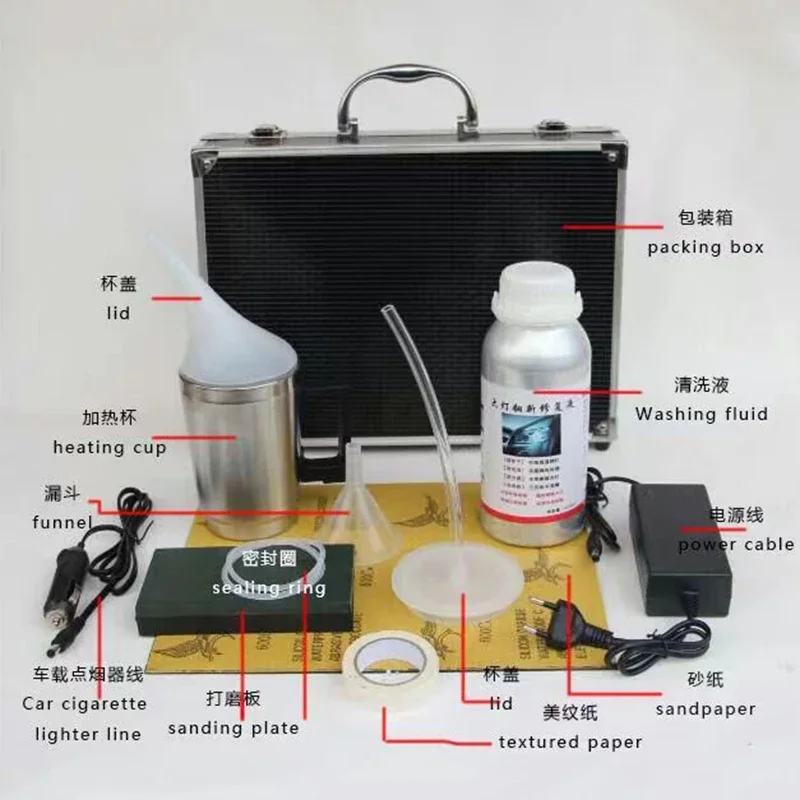 Headlight Restoration Kit Headlight Oxidation/Fuzzy Repair Chemical Polishing Kit for Headlights Auto Repair Tools