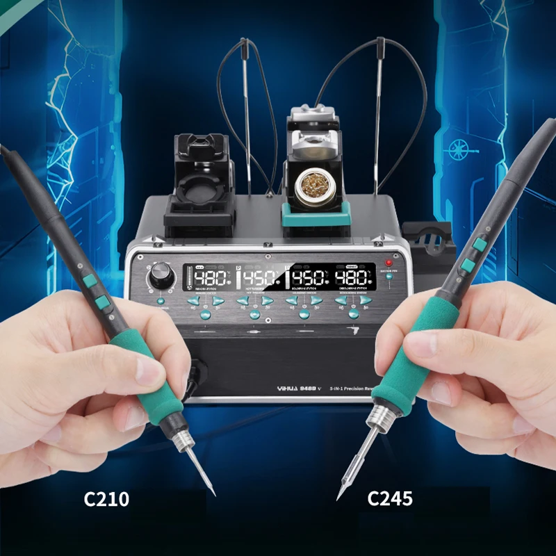 YIHUA 948D-V محطة لحام صيانة خمسة في واحد 480 ° مسدس هواء ساخن C و 450 ° مكواة لحام C لإصلاح SOIC、CHIP、QFP、PLCC、BGA #1