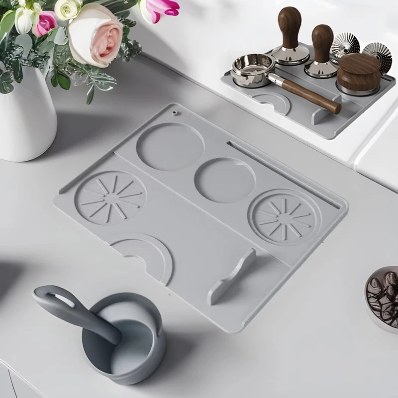 Espresso Tamping Mat Silicone Non Slip Holder Pad Coffee Press Cushion Tool Coffee Accessory Tamp Station Mat For Home Cafe