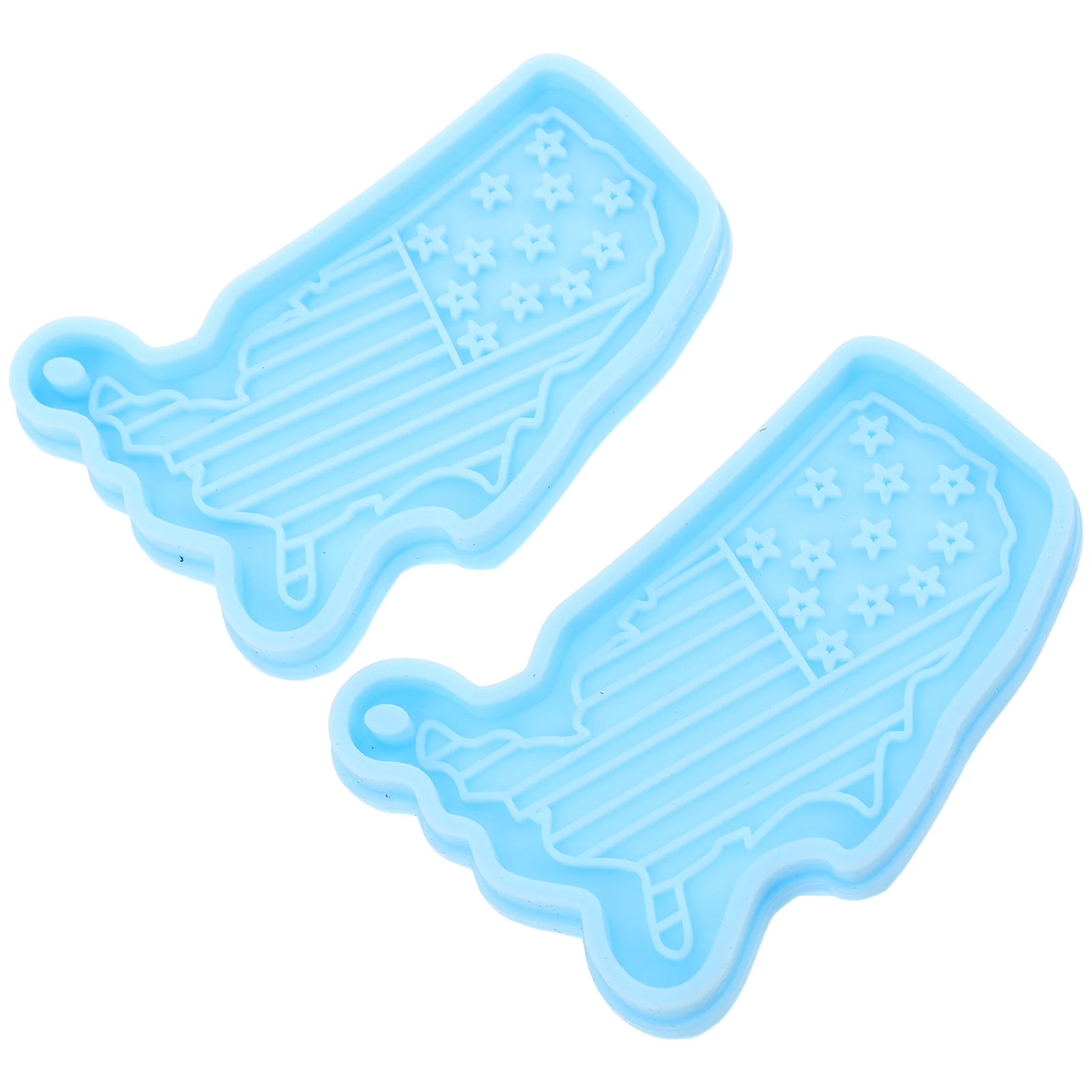 

2Pcs Usa Map Silicone Mold Resin Independence Day Keychain Pendant Epoxy Mold DIY Crafts Casting Patriotic Favors