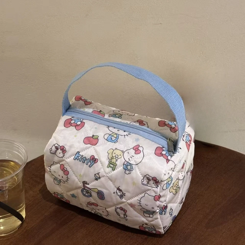 

Женский клатч Hello Kitty, косметичка Kawaii Cat, косметичка, милый органайзер для косметики, мультяшный принт, косметичка