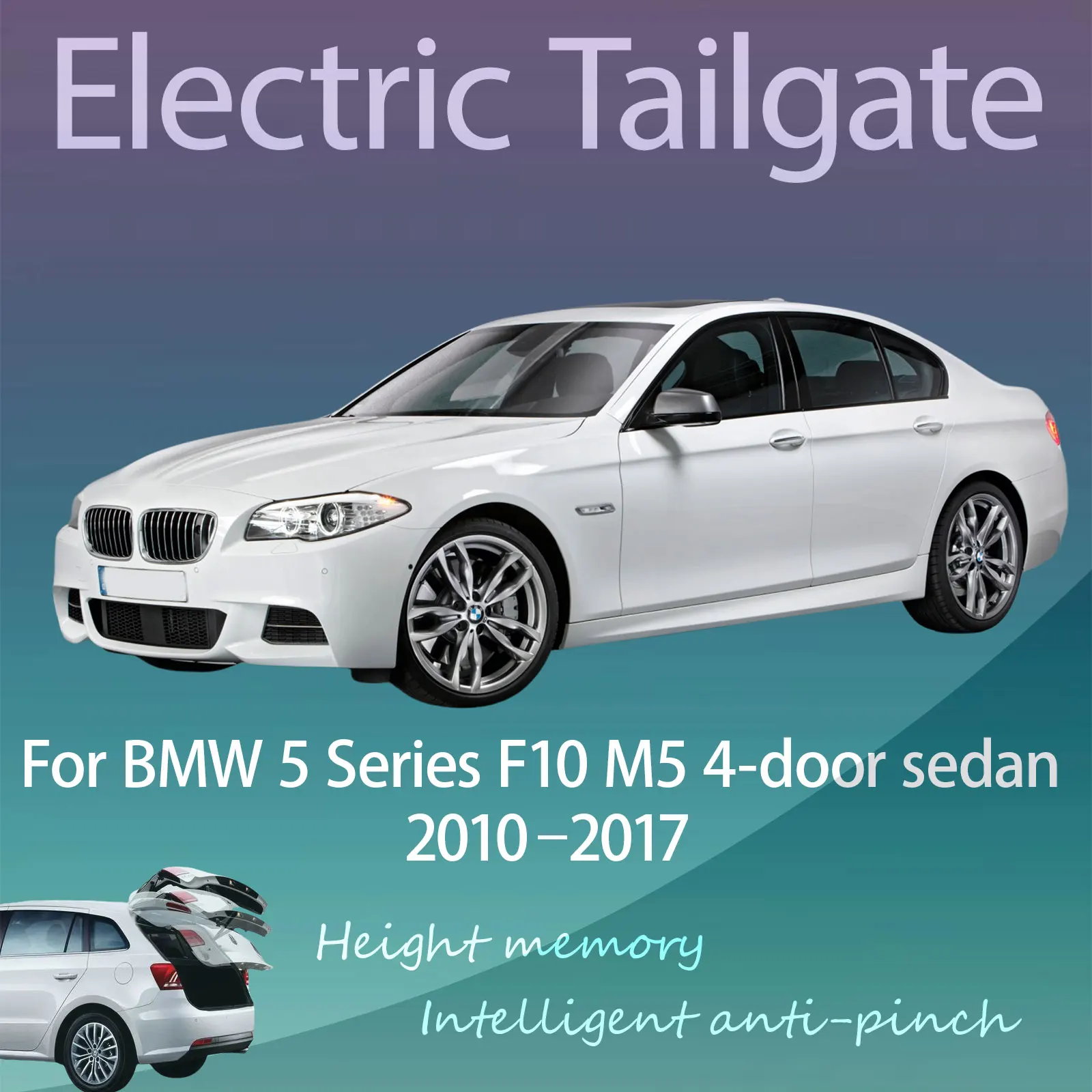 For BMW 5 Series F10 M5 4-door sedan 2010–2017 Automatic Opening Closing Anti-pinch Functions Electric Tailgate Sensor Trunk