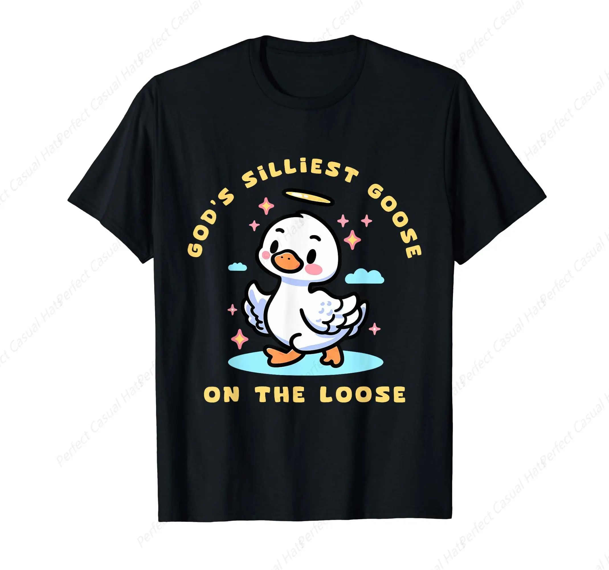 Gods Silliest Goose Costume for Kids Funny Gifts Silly Goose T-Shirt Casual Short Sleeve Personalized Top