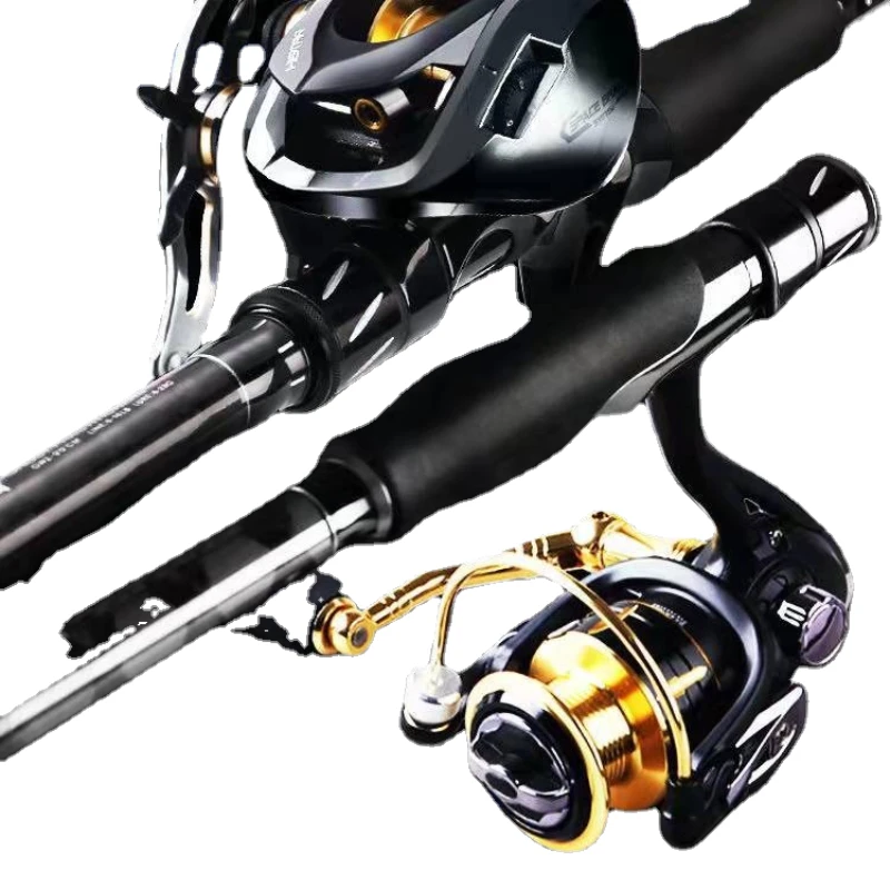 

Carbon Fiber Seapole Fishing Sets Long-distance Throwing Rod Super Hard Spinning Casting Rod with Reel 1.98/2.1/2.4m