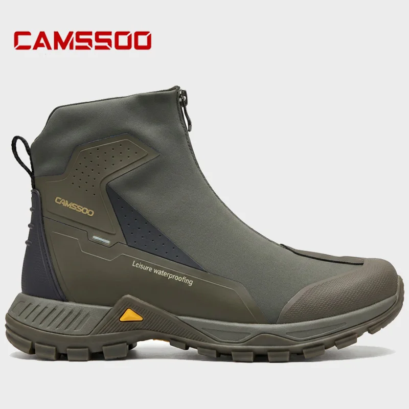 CAMSSOO Hiking Shoes Waterproof Men Winter Outdoor Sports Warm High-Top Trekking Sneakers Climbing Shoes Hunting Tactical Boots