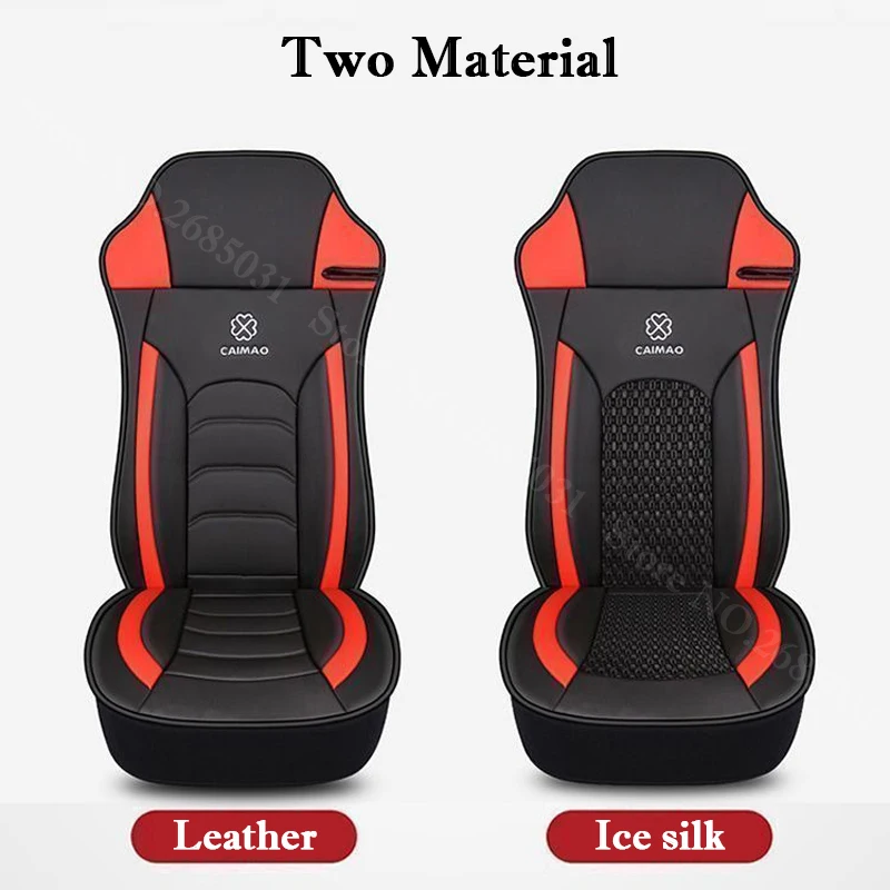 Leather Breathable Lorry Bus Truck Seat Cover Heavy Duty Cushion Protector for SITRAK SCANIA Volvo Renault DAF IVECO ISUZU TATRA