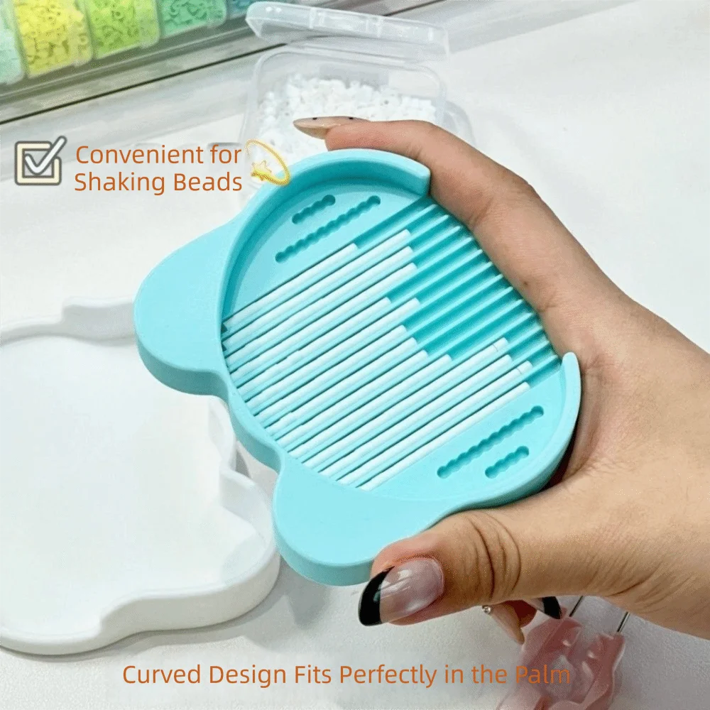 DIY Handmade 2.6mm Fuse Beads Aligner Tray Mini Plastic Beads Fuse Beads Picking Tray Handheld Cat Shape Beading Tool Kit