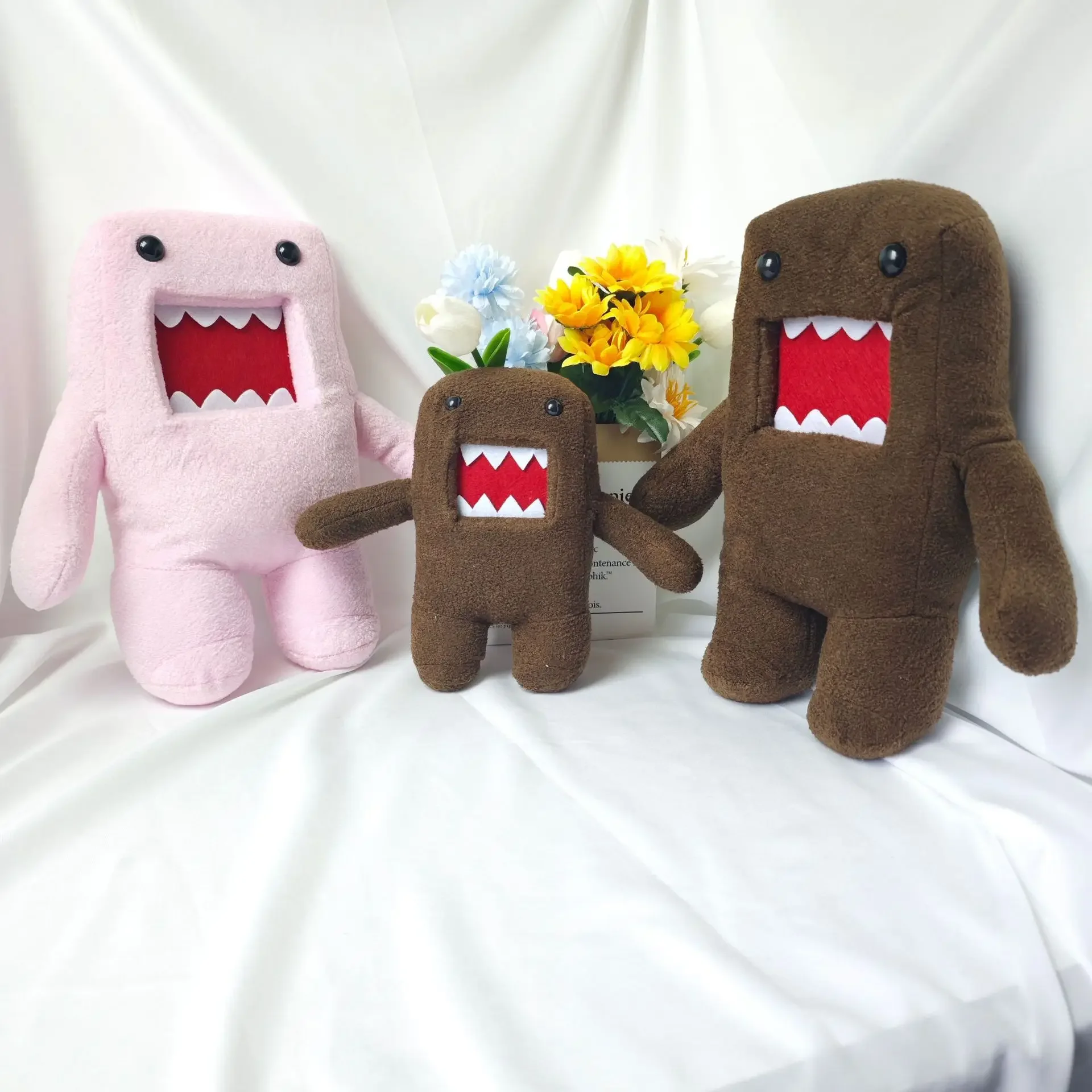 Anime Figure Plush Doll Domo Kun Cute and Soft Standing Posture Kawaii Model Collection Ornament Doll Birthday Gift Toys Kids