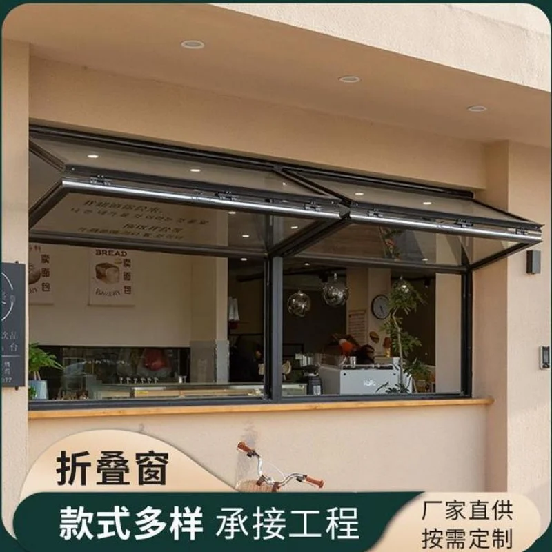 Custom Folding Window Bathroom and Kitchen, Integrated American Retro Style, Lift Window, Suspended Sliding Window