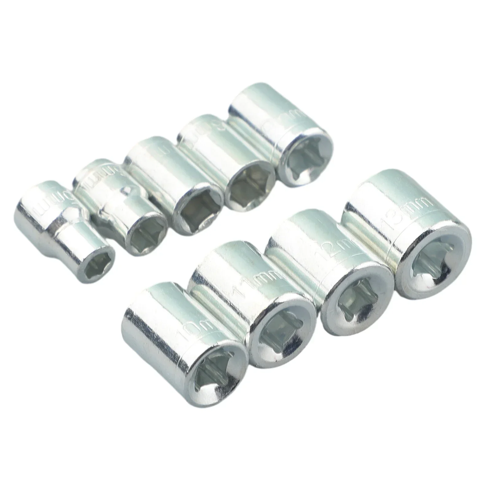Socket Set 9pcs 14 Inch Drive 513mm Hex Bit Metric Sockets 5 13mm Carbon Steel For Ratchet And Power Drill Use