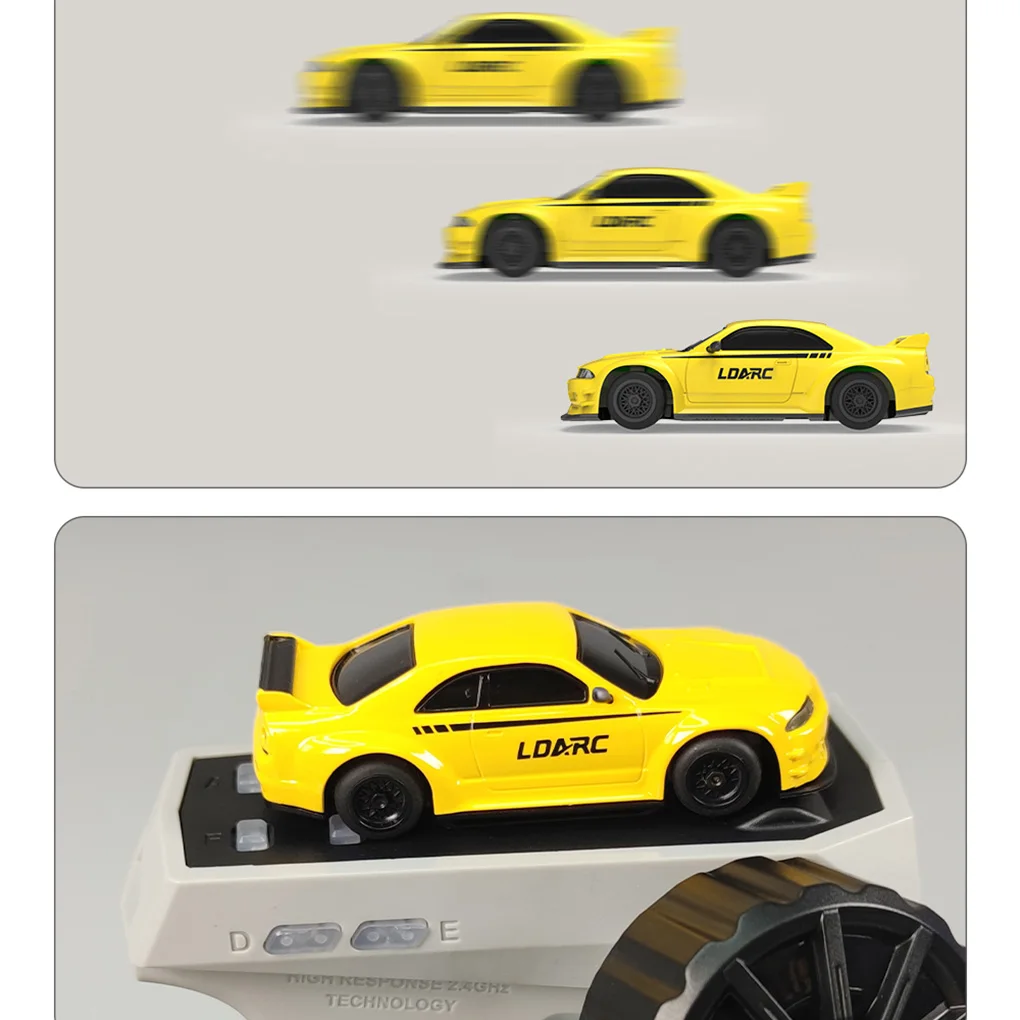 1/64 LDARC R02 Flat Run Racewagen Mini Afstandsbediening Auto RTR/L01 74 Simulatie Desktop Racing Model Voertuig Kinderspeelgoed