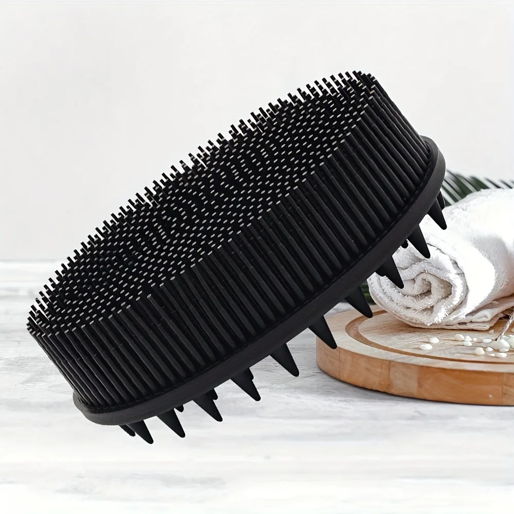 Double Sided Silicone Shower Brush Head Massage Brush Exfoliating Scrub Shower Tool Suitable For Daily Use In Bathroom Care