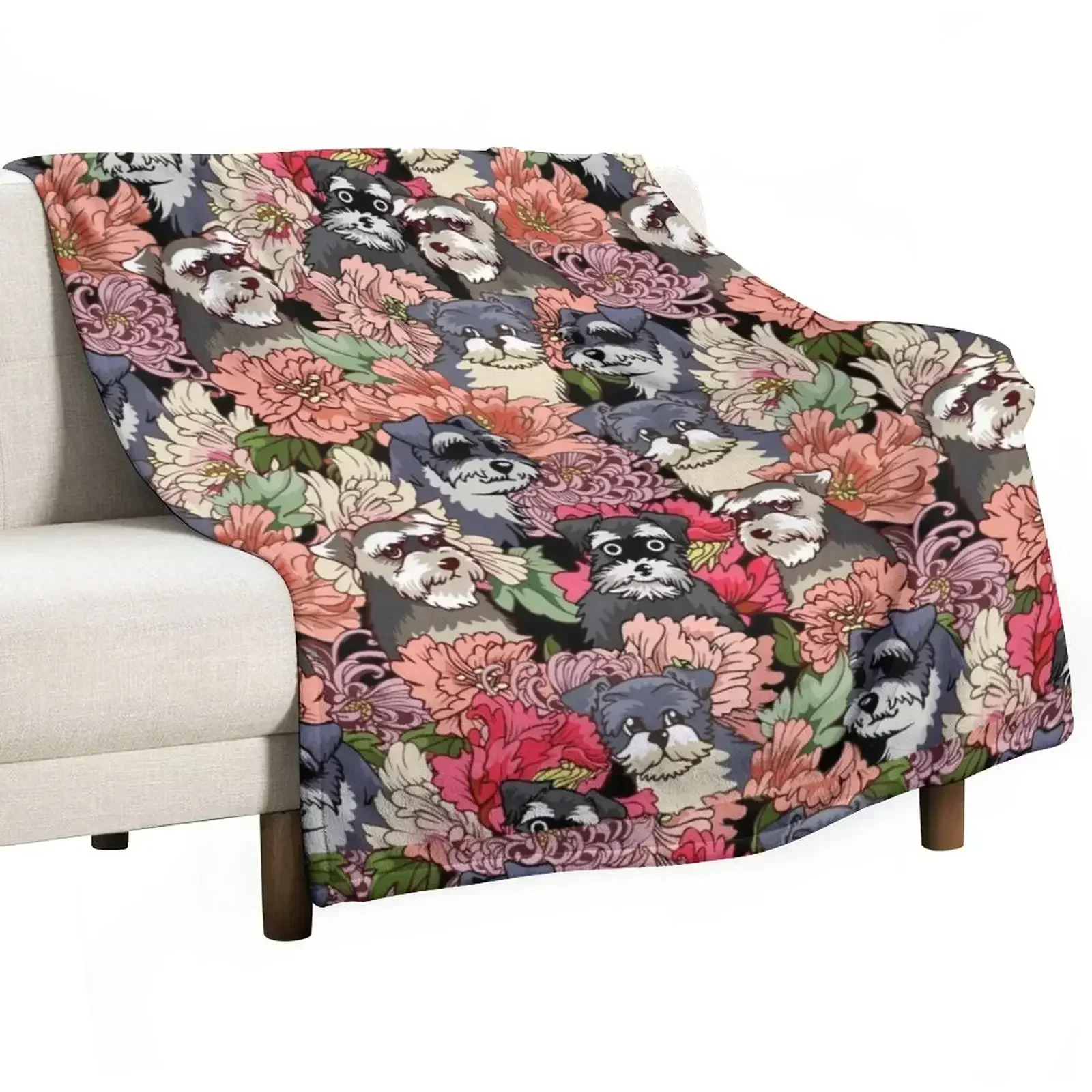 BECAUSE SCHNAUZERS Throw Blanket Summer Beddings Heavy decorative Personalized Gift for babies Weighted Blankets