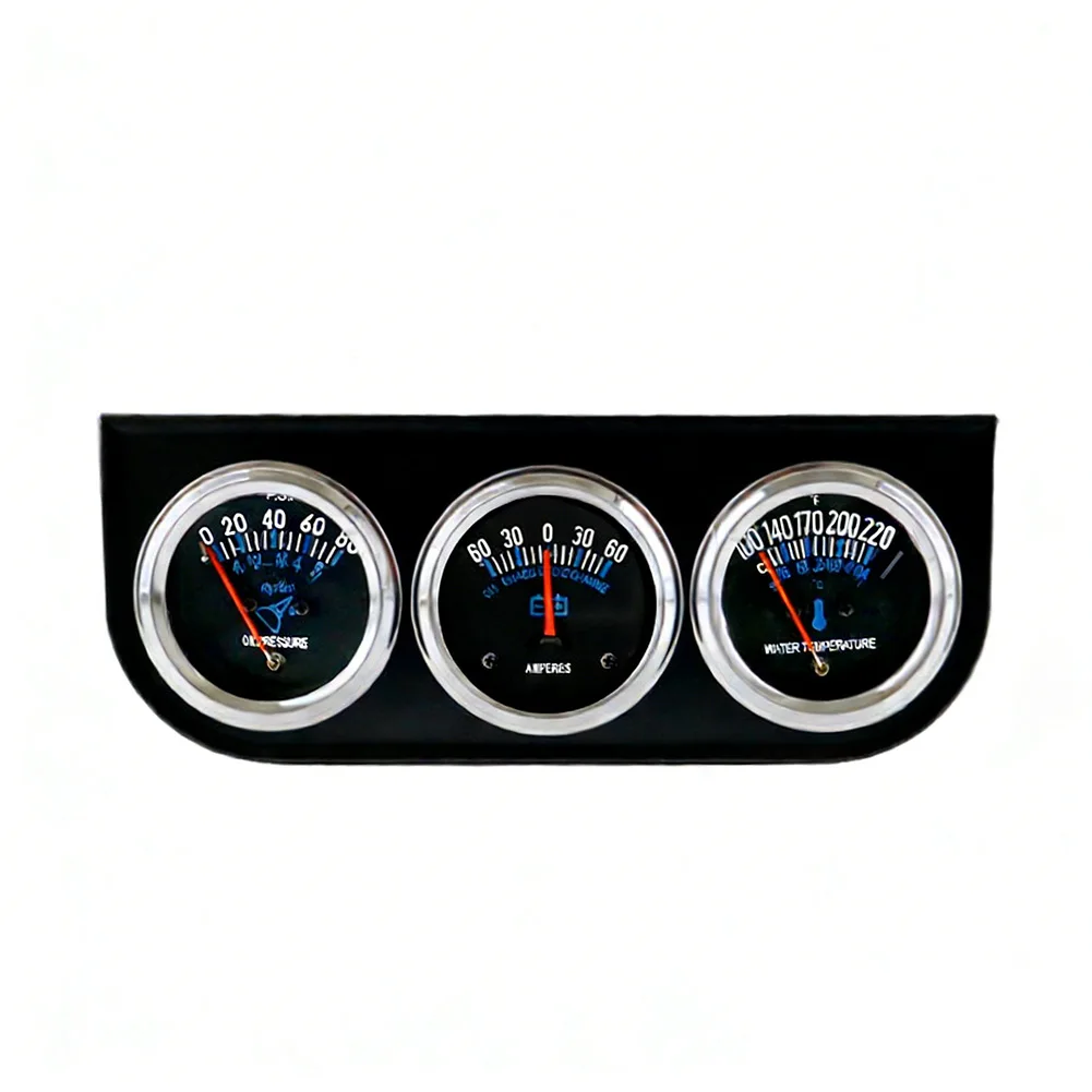 Pressure Meter Triple Gauge Cluster Precision Sensing Mechanical Pointer Display For Trucks For Construction Vehicles