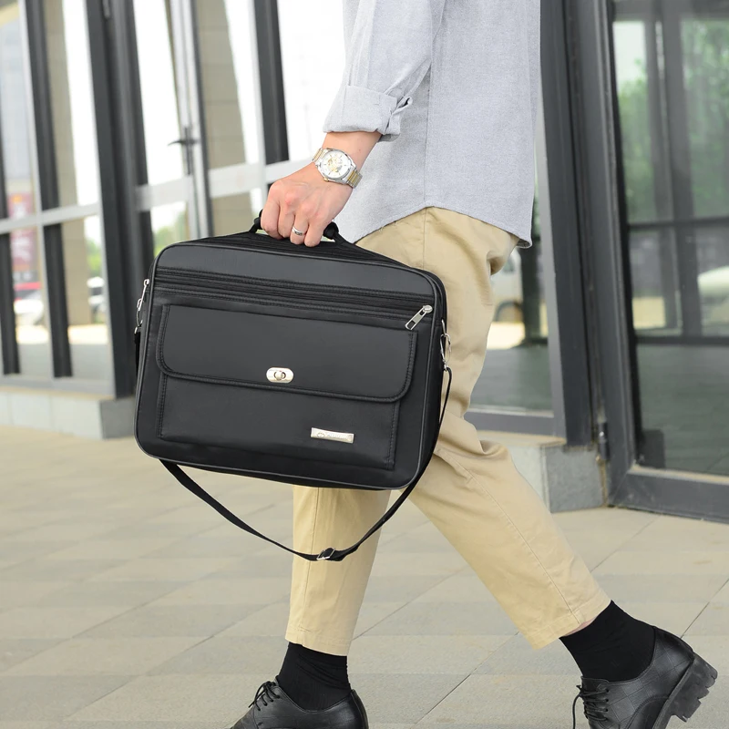 Heren Aktetas Handtassen 17Inch Grote Capaciteit Mannen Business Tas Casual Heren Schoudertas Merk Goede Kwaliteit Messenger Bag