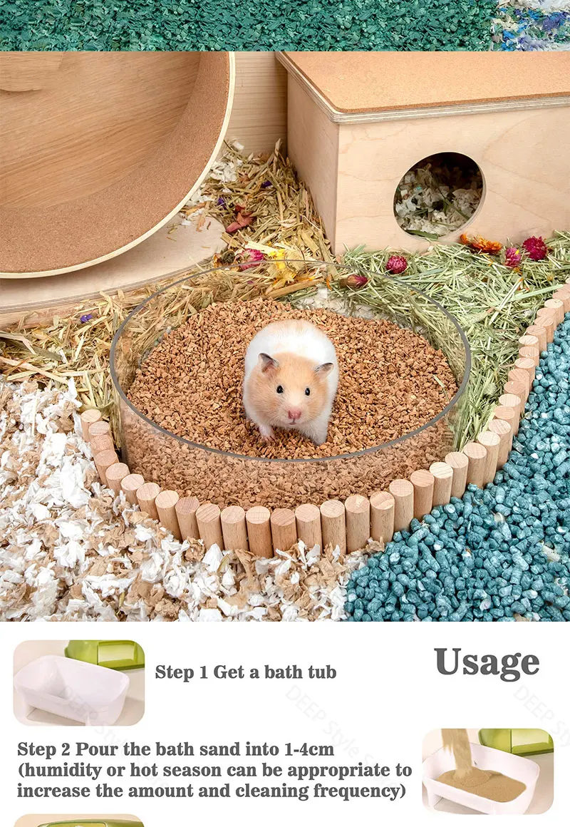 Staubfreies Walnuss-Sandbett, Deodorant-Streu für Hamster, Rutin-Hamster, Hühner, Syrische Hamster, Ratten, Nest, Landschaftsgestaltung für Kleintiere – Detail 7